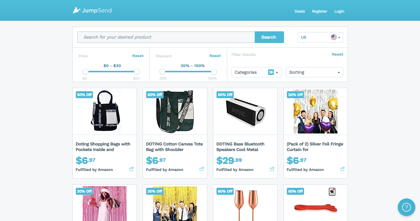 Launch Amazon FBA store on JumpSend