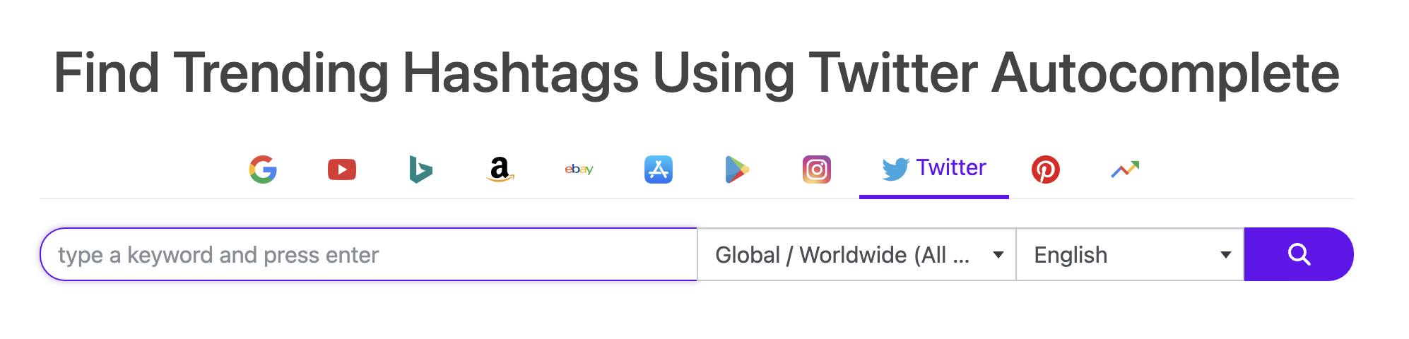 Twitter Keyword Tool