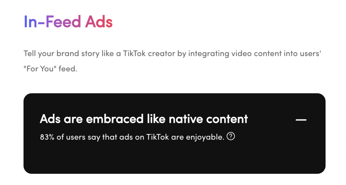 in-feed ads tiktok
