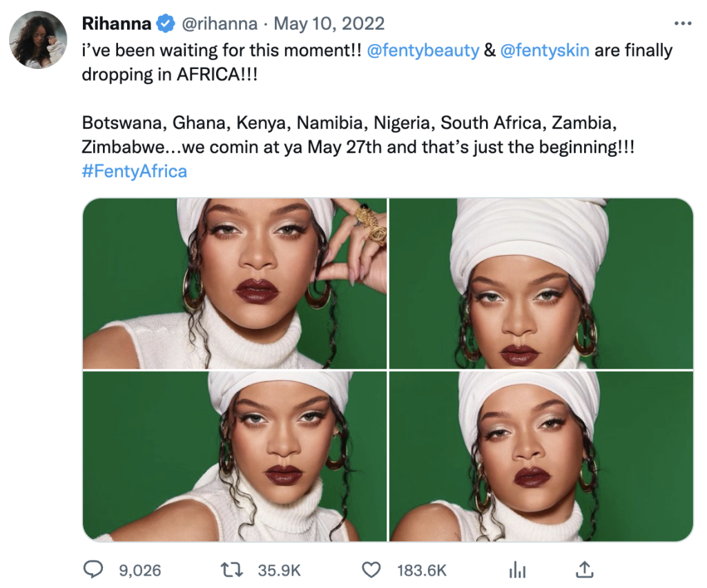 rihanna twitter account
