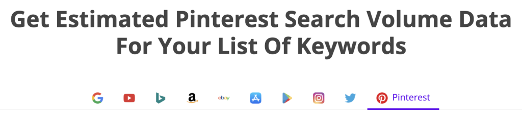 pinterest check search volume