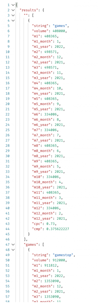 play store keyword api