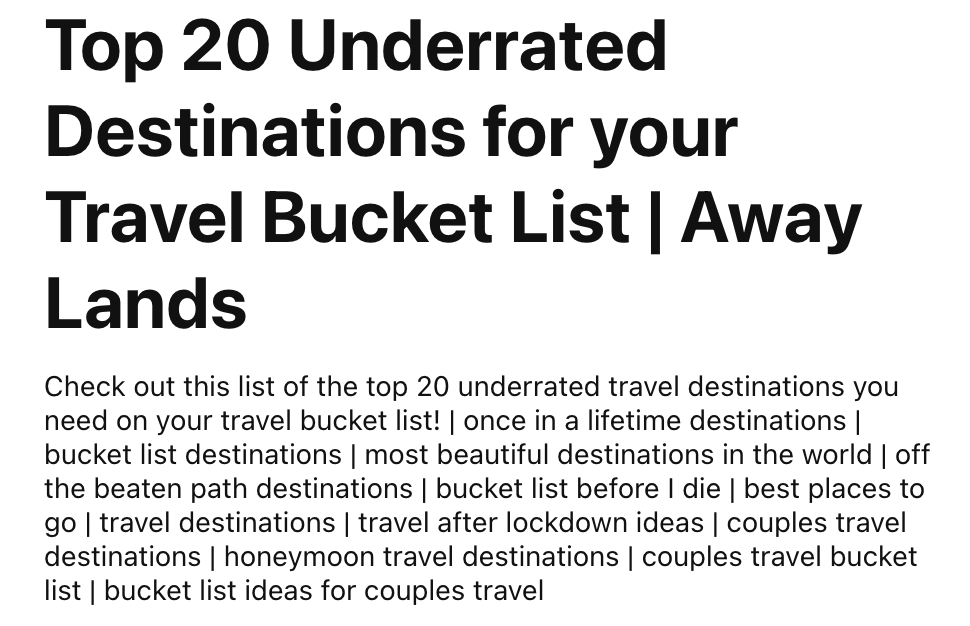 popular pinterest keywords