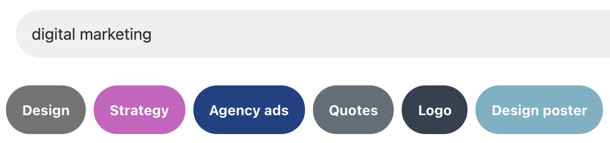 pinterest suggested keywords