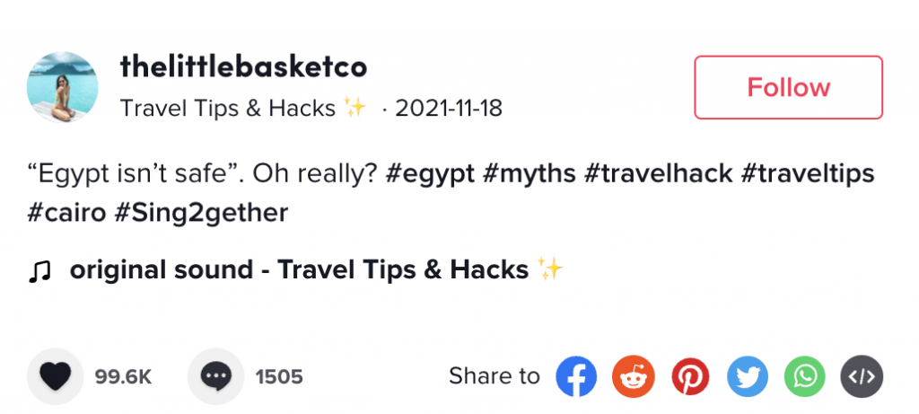 travel tiktok hashtags