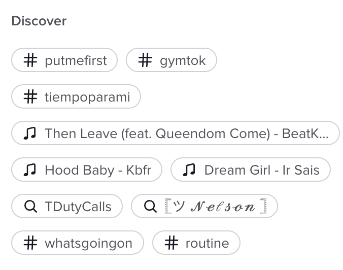 tiktok discover tab
