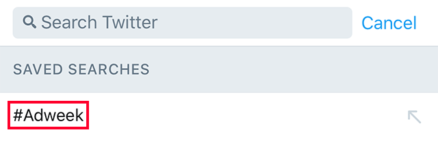 saved searches on twitter